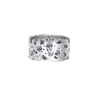 Kuzzoi  Bague Herren Bandring Rustikal Robuster Look 925 Silber 