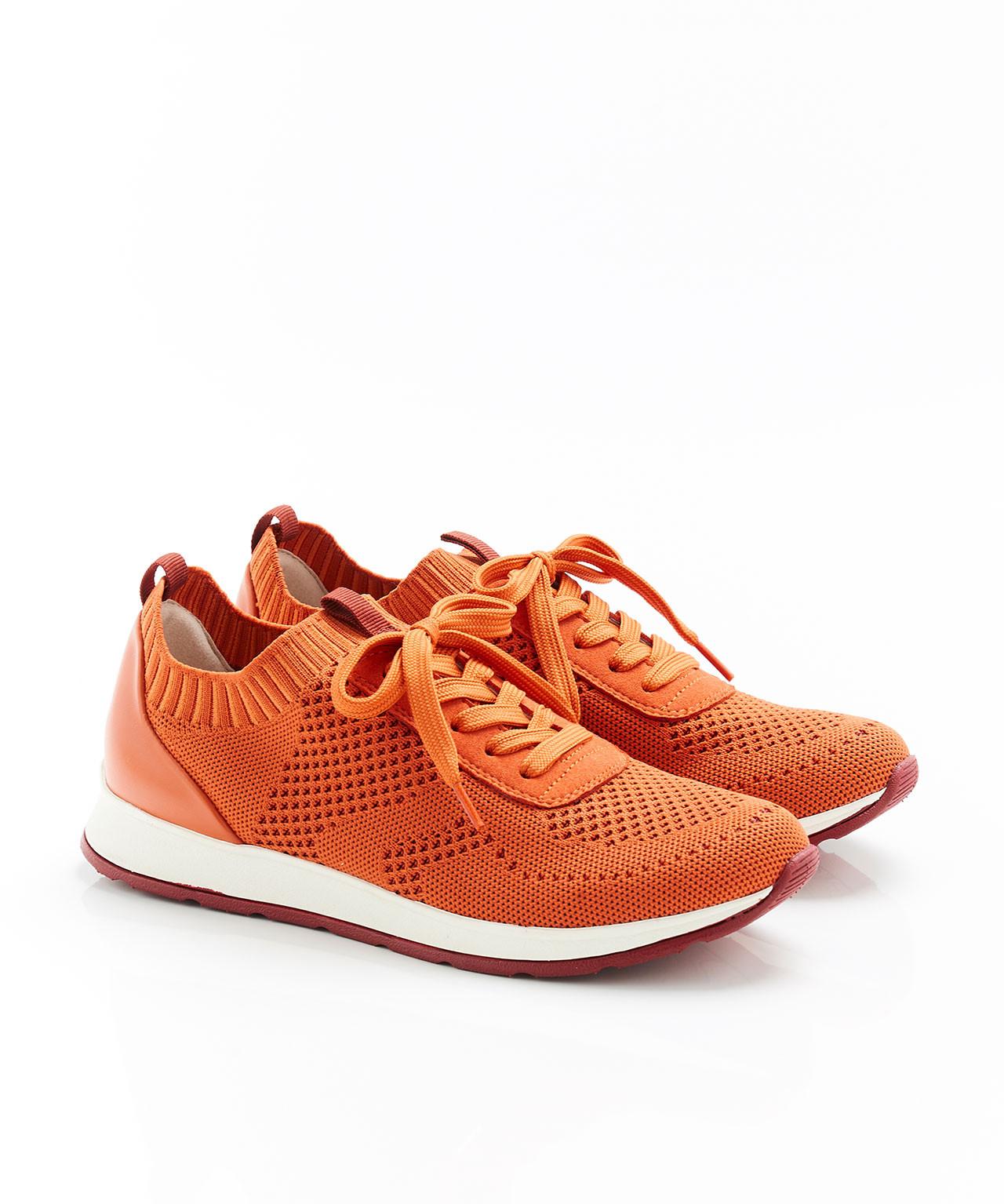 Image of Turnschuhe Aus Dehnbarem Canvas, Amortyl. Unisex Orange 37