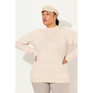 Ulla Popken  Pullover, Stehkragen, Langarm, Rippbündchen 