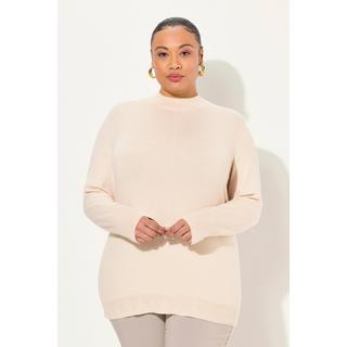 Ulla Popken  Pullover, Stehkragen, Langarm, Rippbündchen 