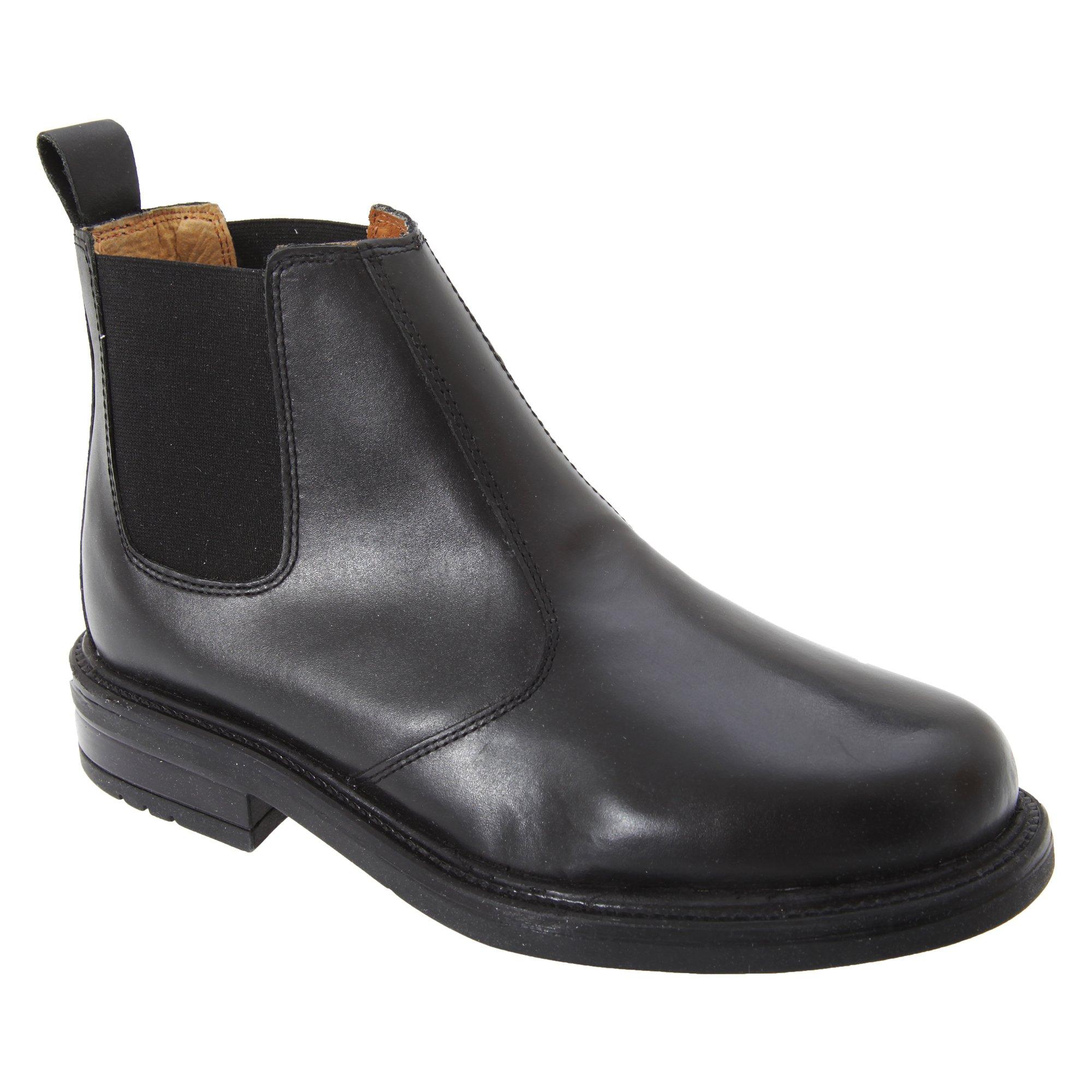 Image of Chelsea Leder Stiefeletten Herren Schwarz 44.5