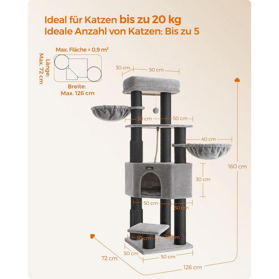 Songmics  Arbre à chat pour grands chats 