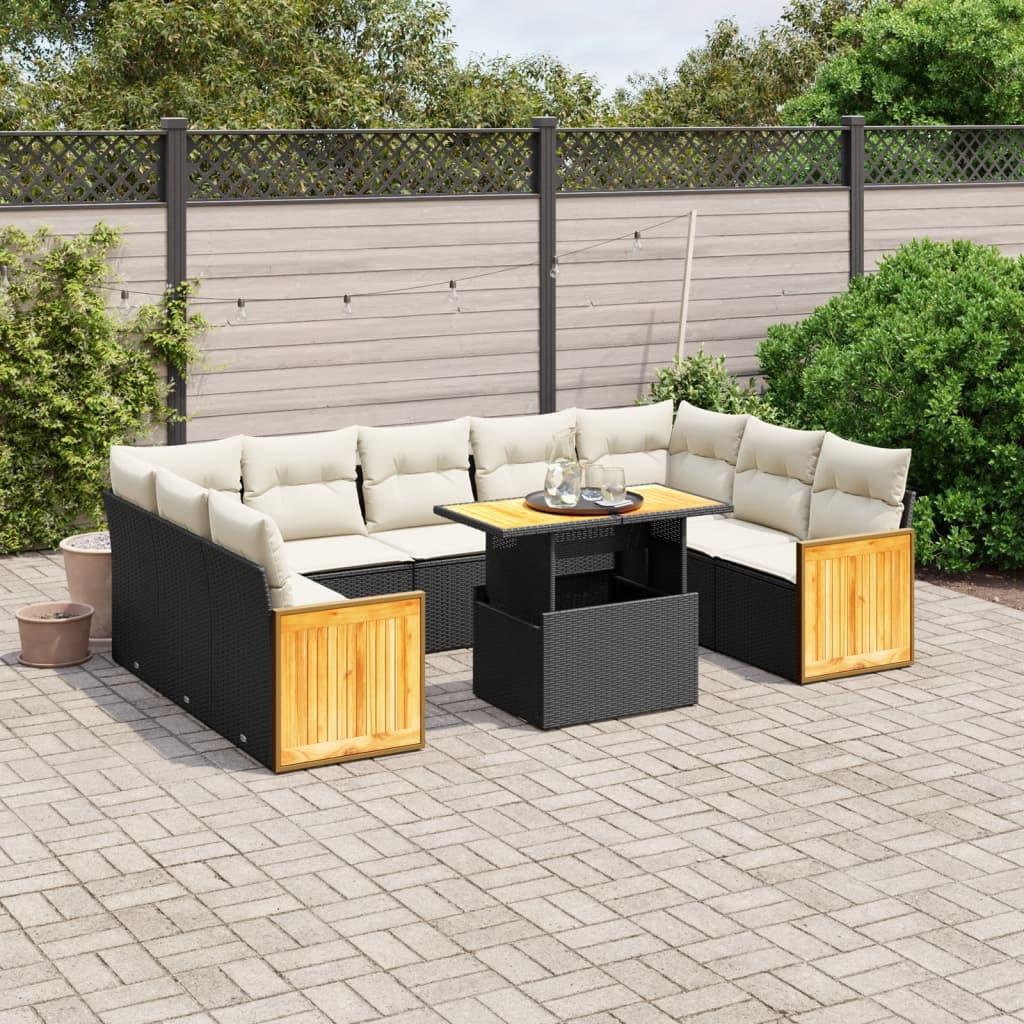 VidaXL set divano da giardino Polirattan  