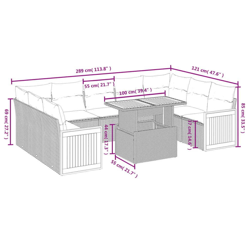 VidaXL Garten sofagarnitur poly-rattan  