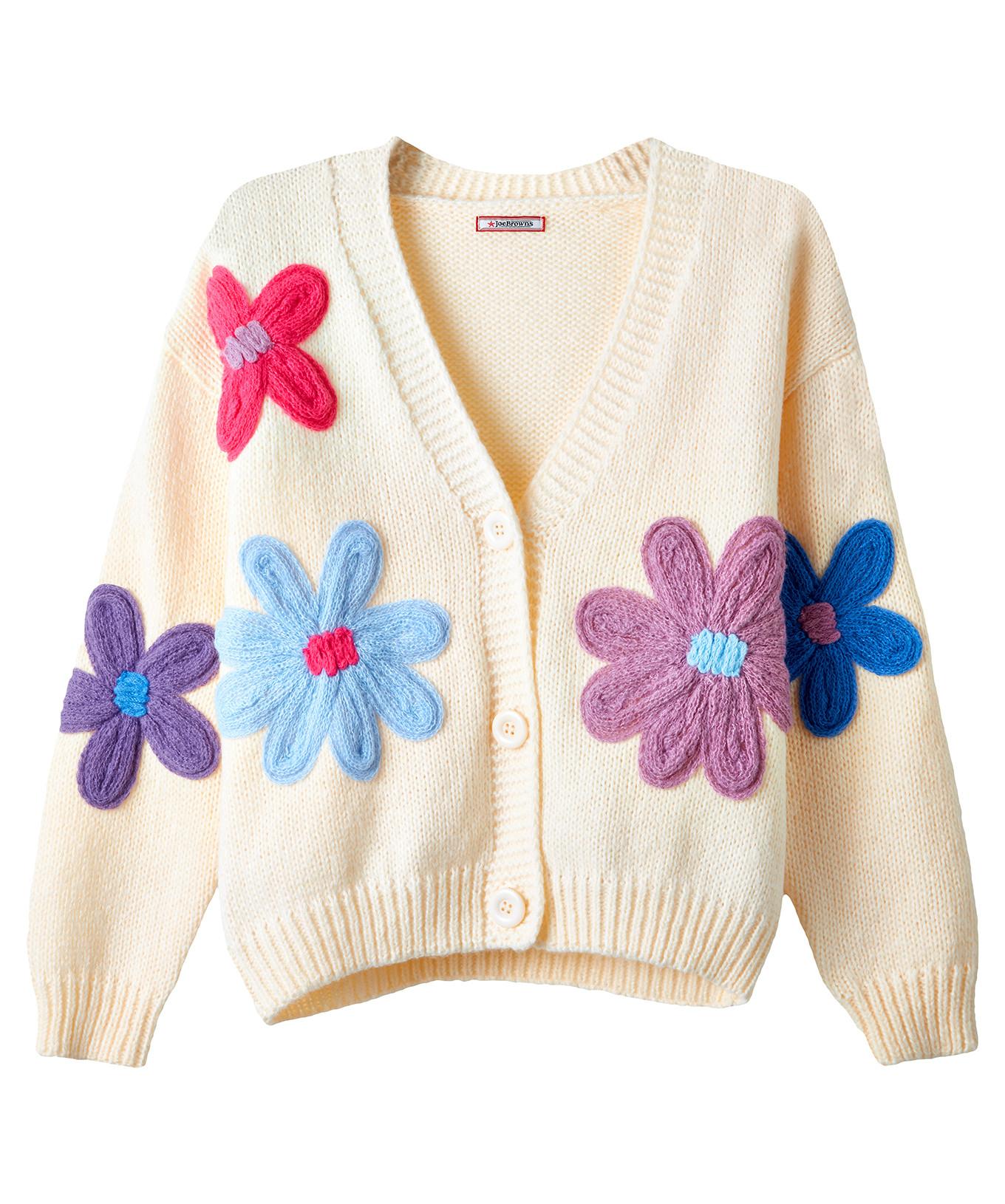 Joe Browns  Übergroße Strickjacke mit Blumenapplikationen 