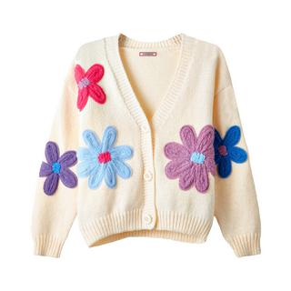 Joe Browns  Übergroße Strickjacke mit Blumenapplikationen 