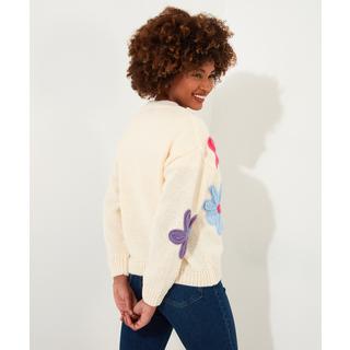 Joe Browns  Übergroße Strickjacke mit Blumenapplikationen 