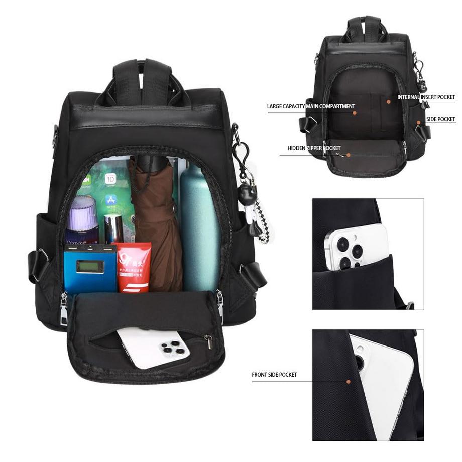 Only-bags.store Eleganter Anti-Diebstahl Kleiner Stadt Rucksack  