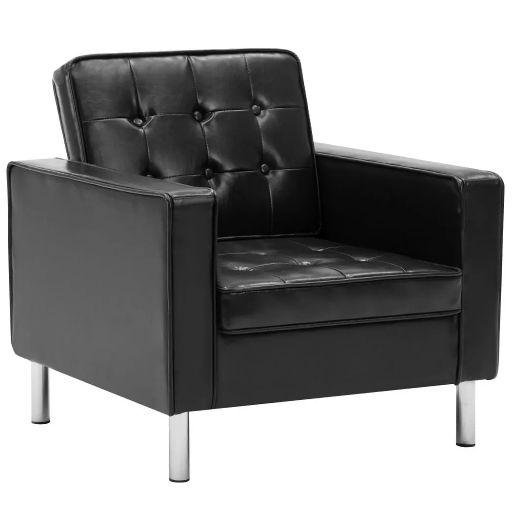Fauteuil noir similicuir Vidaxl