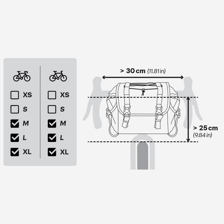 ROCKRIDER  Velo-Lenkertasche Bikepacking 6 Liter, ADVT 500 