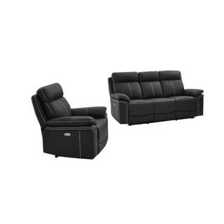 Vente-unique Relaxsofa elektrisch Garnitur 3+1 Leder ISIRIS  