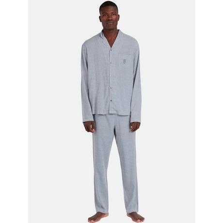 Admas  Pyjama Outfit Hose Hemd Langarm Classic Spiga 