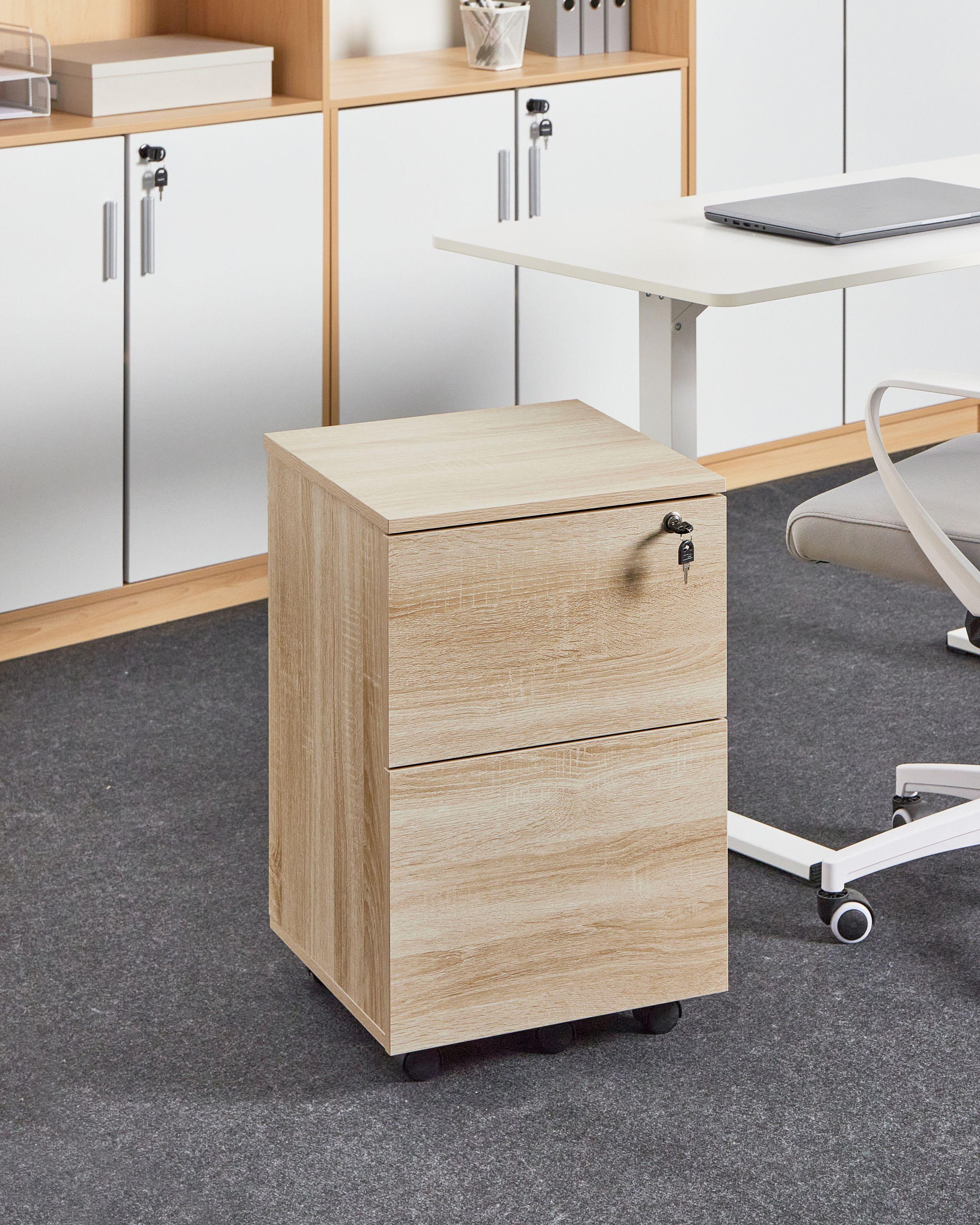 Beliani Armadietto da ufficio en Pannello di fibre (LDF) Industriale JOHNSON  