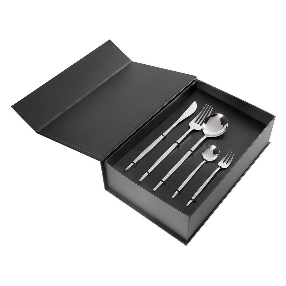 Beliani Set de 30 couverts en Acier inox  RIGATONI  