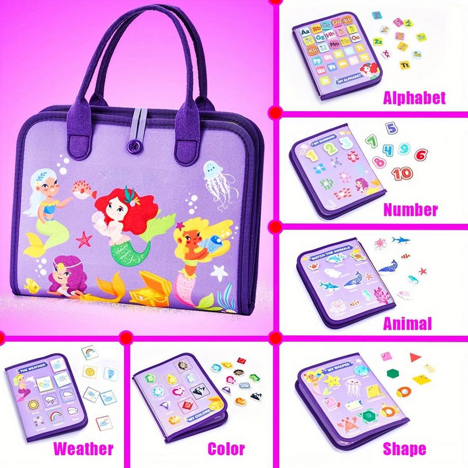 Activity-board  Sensory Busy Board: Pädagogische Lernaktivitäten, Entwicklung feinmotorischer Fähigkeiten, geeignet für Alter 0+, perfekt für Reisen und Flugreisen 