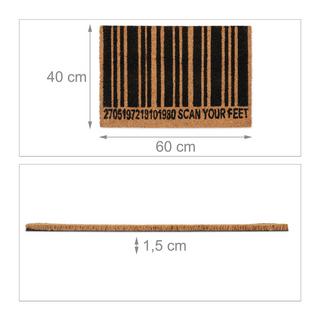 B2X Fußmatte aus Kokosfaser mit Barcode  