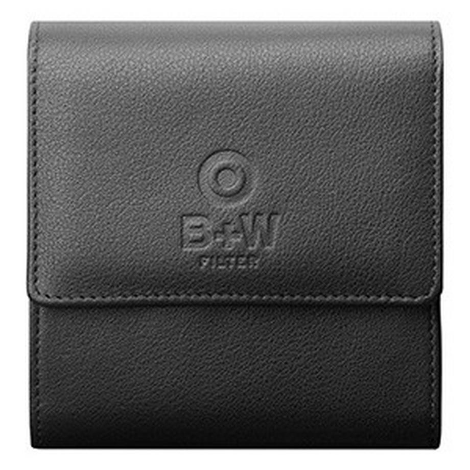 B&W 1099028 Kamerafilterhüllle Schwarz Leder Kamerafilter-Etui