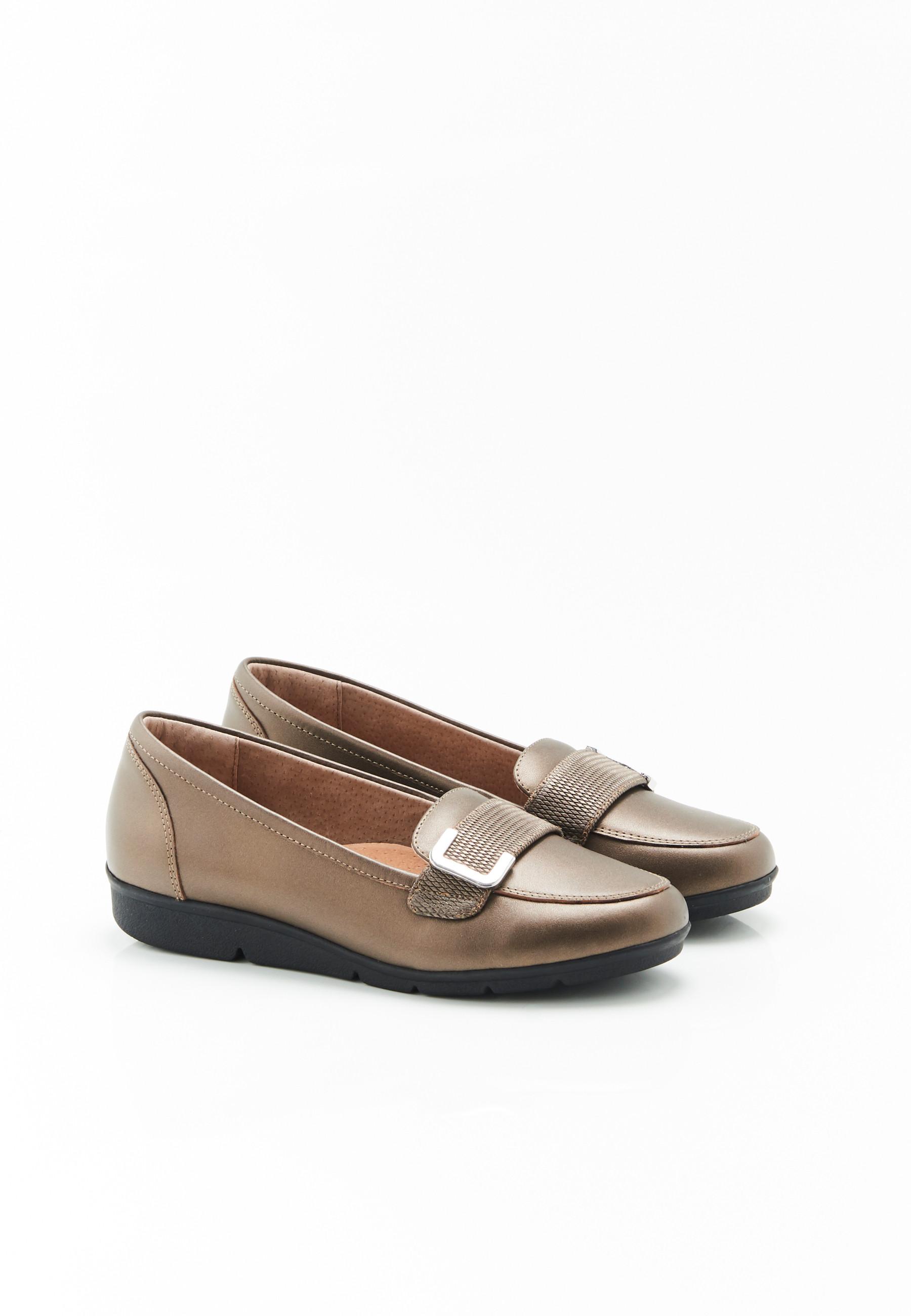 Image of Mokassins Mit Ausgefallener Schnalle Amortyl Damen Grau 36