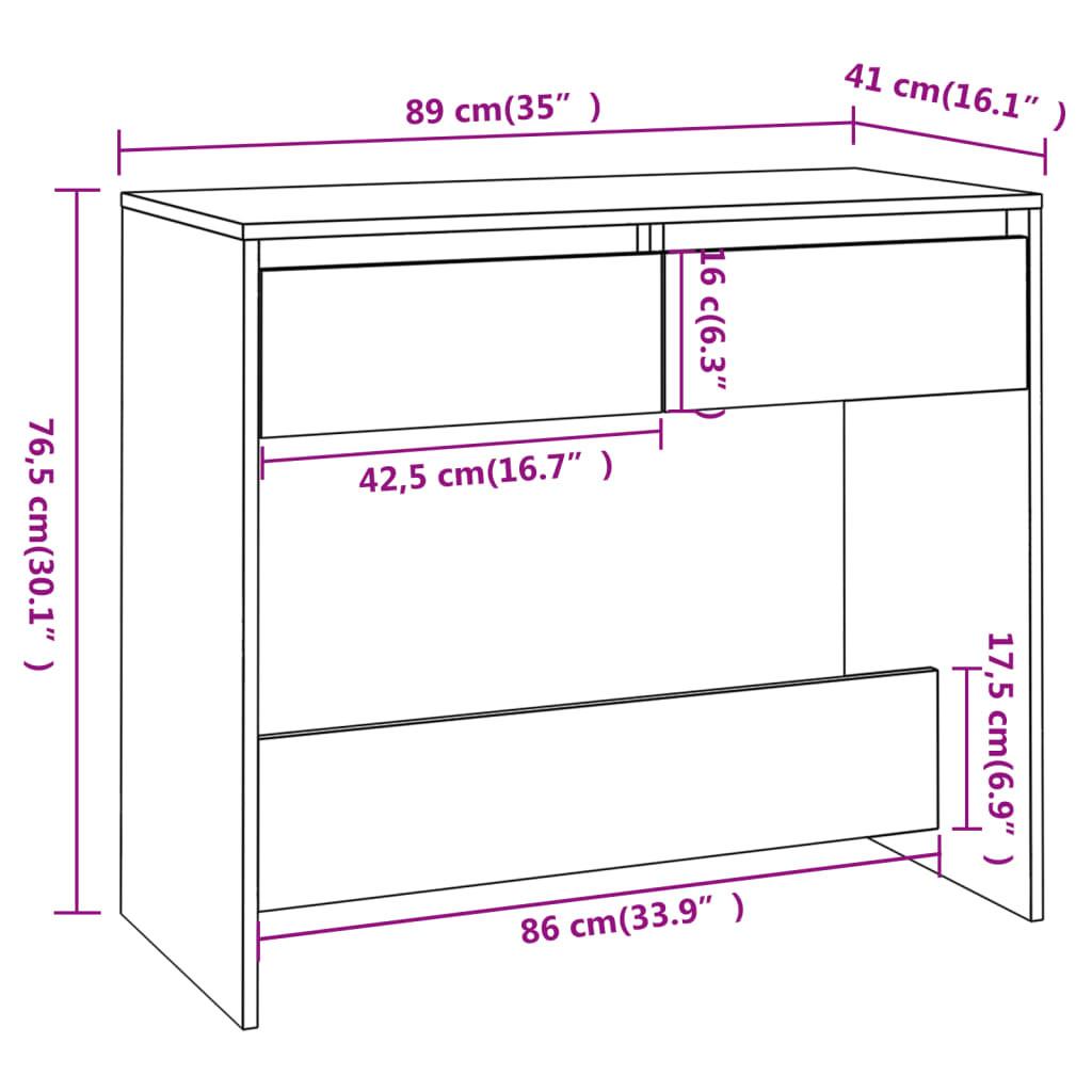 VidaXL Table console bois d'ingénierie  