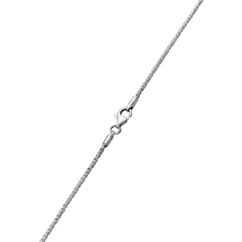 Kuzzoi  Halskette  Kreuz Flach Kordelkette 925 Silber 