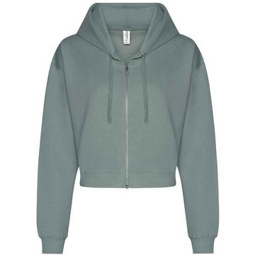 Hoodie mit durchgehendem Reißverschluss kurz geschnitten