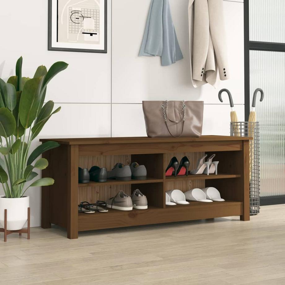 VidaXL Banc à chaussures bois de pin  