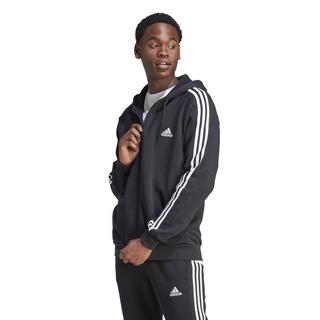 adidas  Full Zip Sweatshirt mit Kapuze aus Molton  Essentials 3-Stripes 