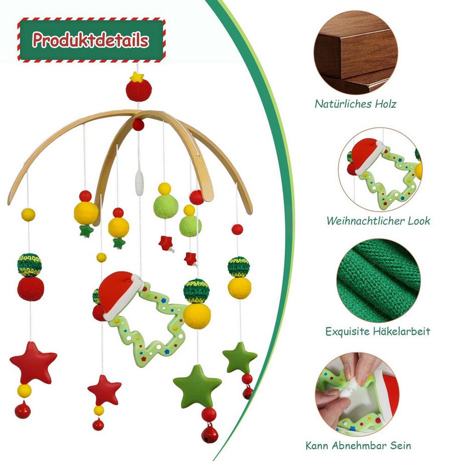 Activity-board  Christmas Mobile - Mobile für Neugeborene Visuelle Stimulation 