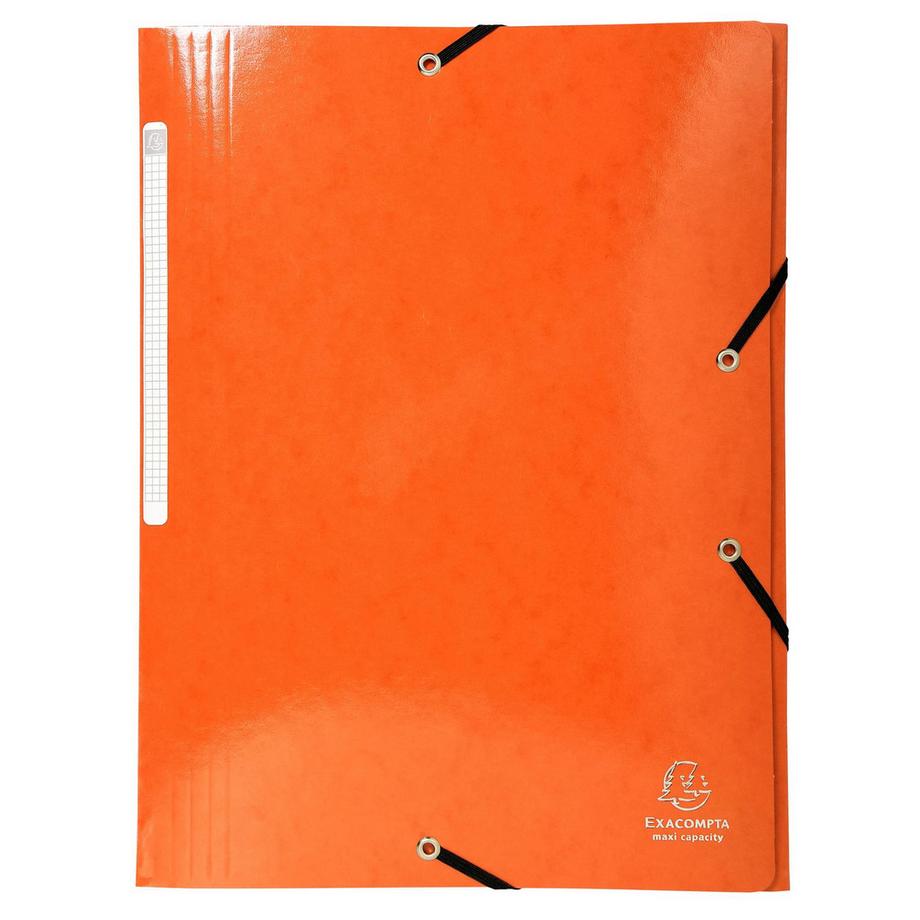 Exacompta Cartella 3 lembi con elastici Maxi Capacity cartoncino lustré 600g/mq Iderama - A4 - x 25  