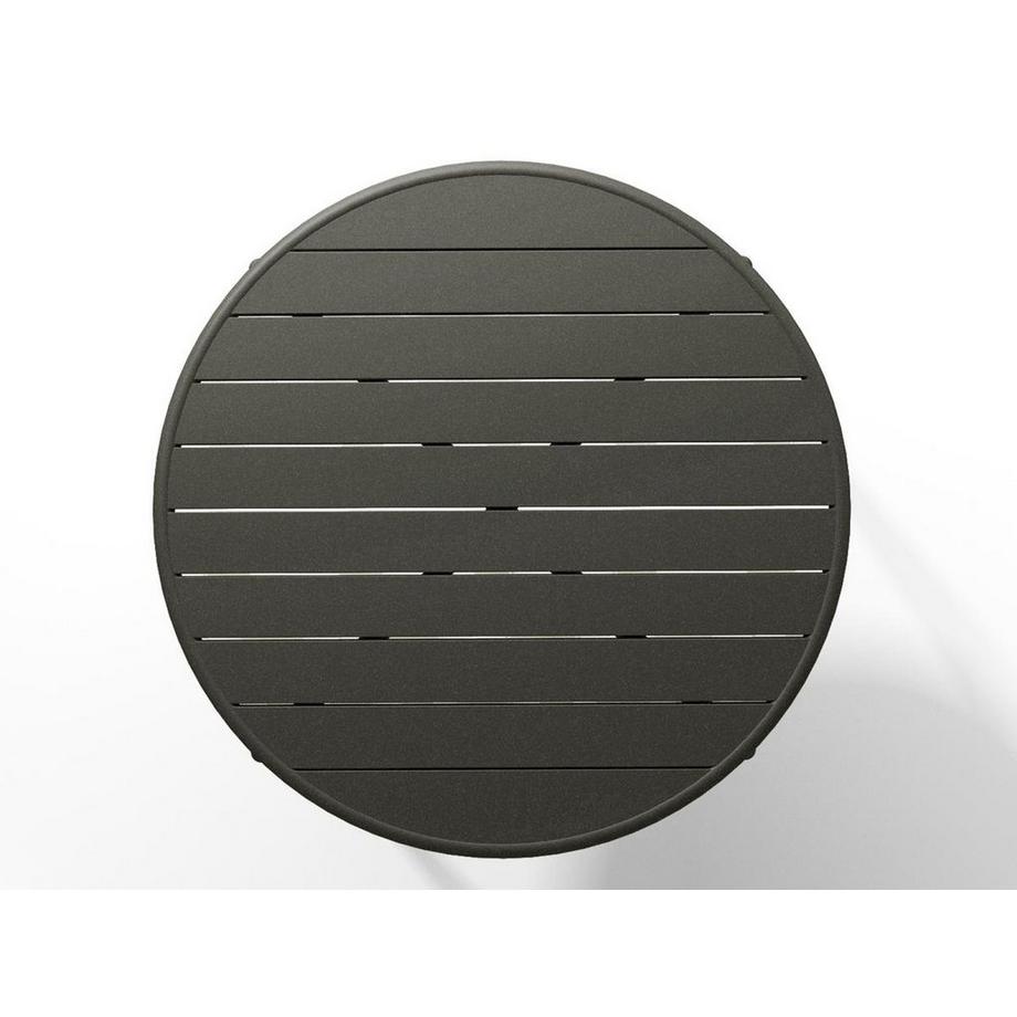 Vente-unique Table ronde de jardin D.110cm en métal - Gris foncé - MIRMANDE de MYLIA  