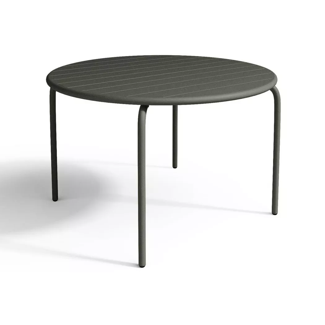 Gartentisch rund - D. 110 cm - Metall - Anthrazitgrau - MIRMANDE von MYLIA