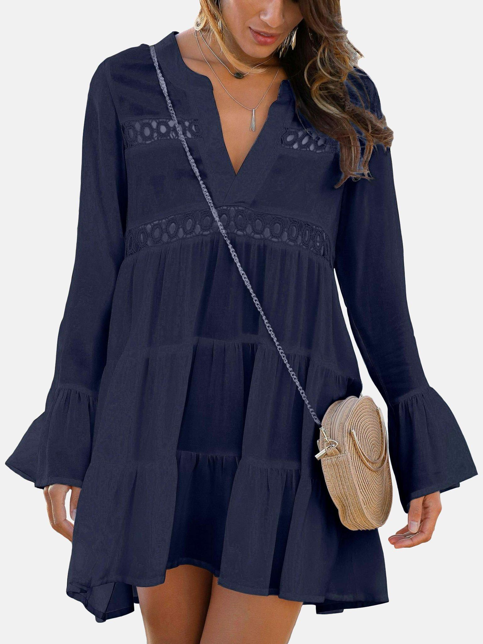 Image of Sommer-tunika-bluse Lola Damen Königsblau M