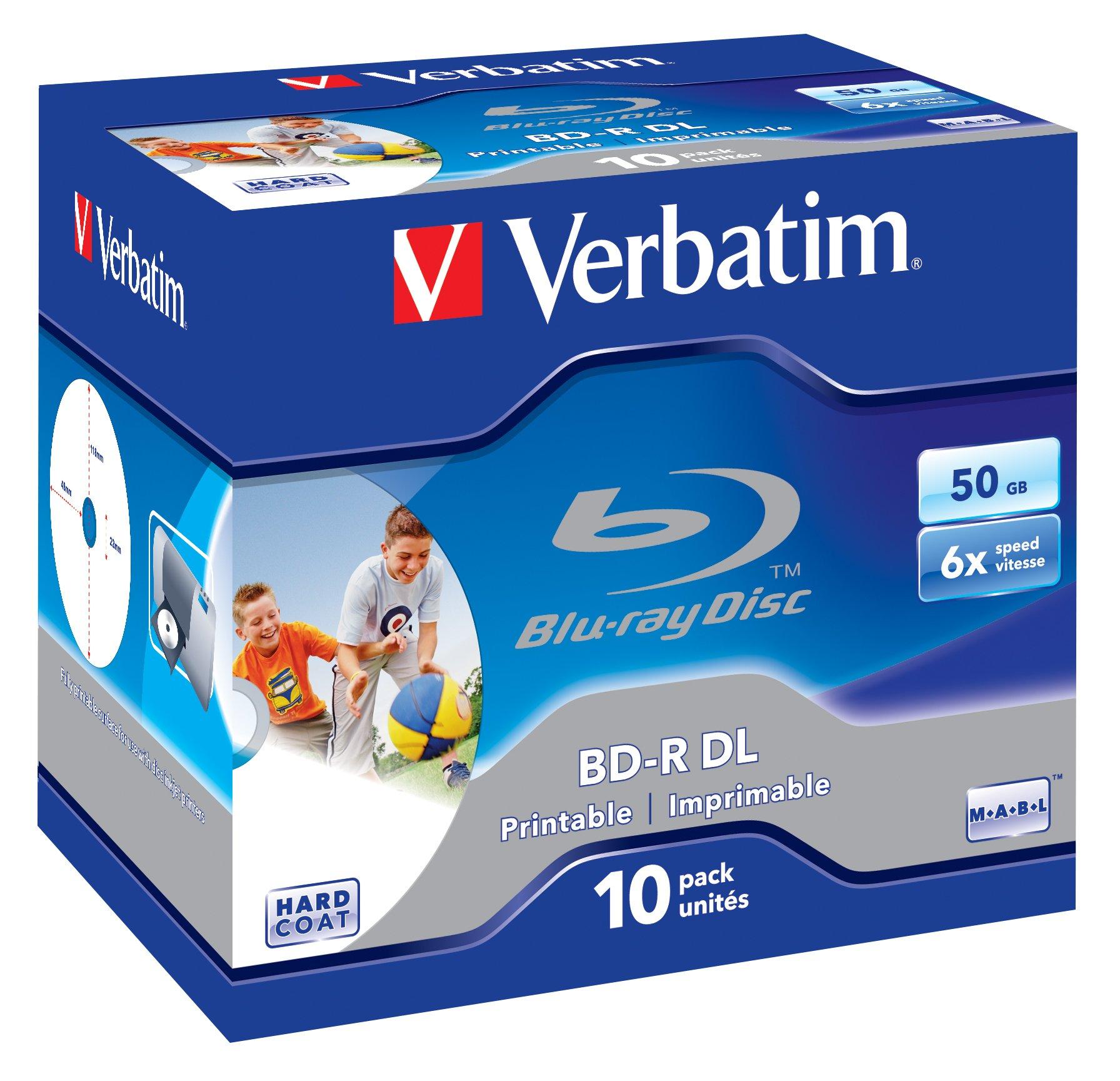 Verbatim  Verbatim 43736 disque vierge Blu-Ray BD-R 50 Go 10 pièce(s) 