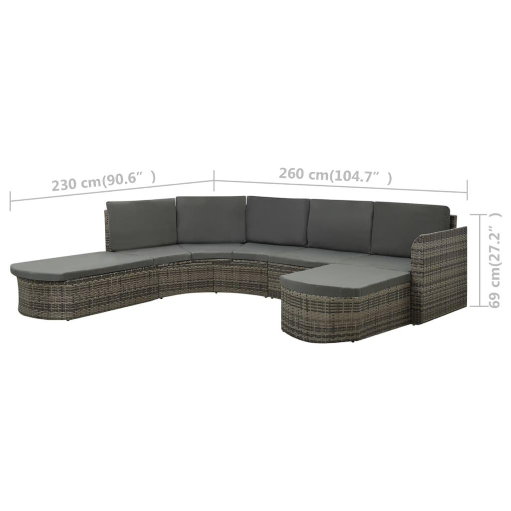 VidaXL Canapé de jardin rotin synthétique  