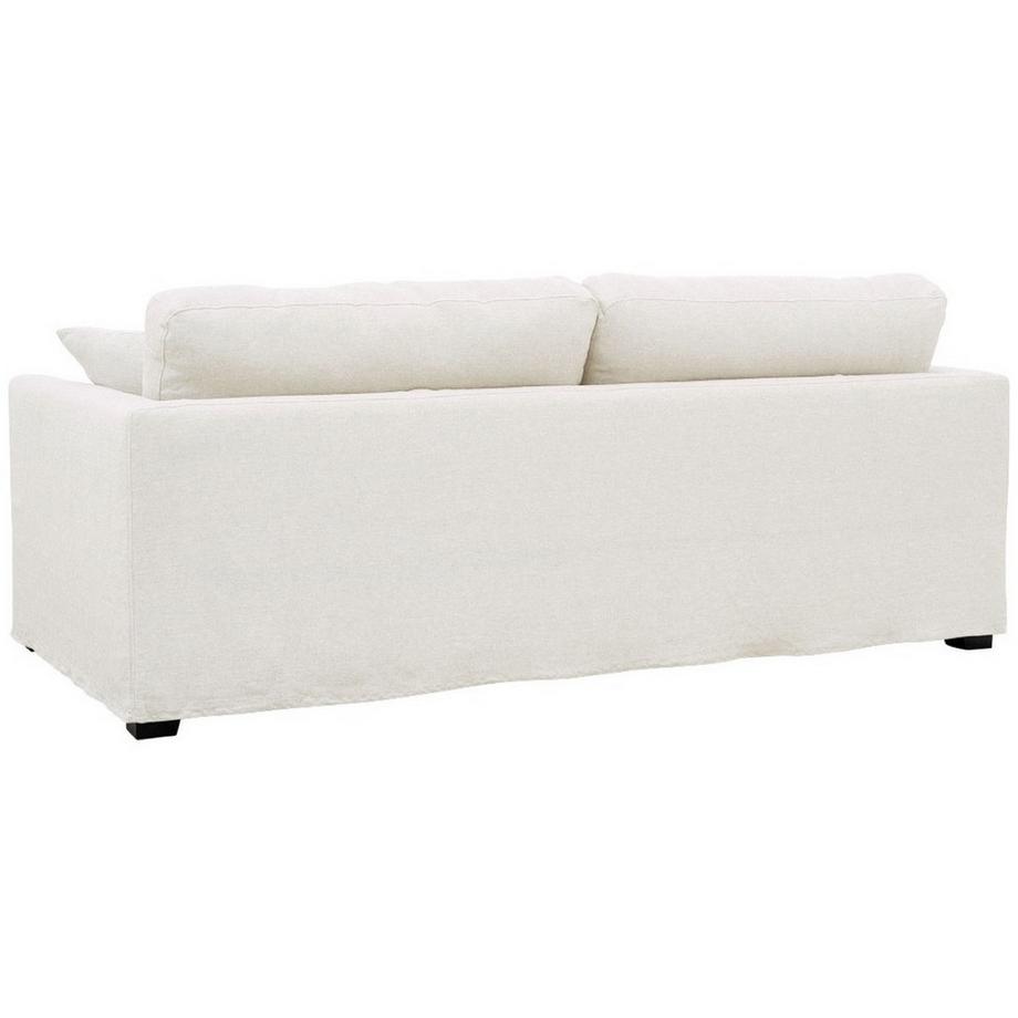 Blanc d'Ivoire Canapé houssé Angie lin blanc 215  