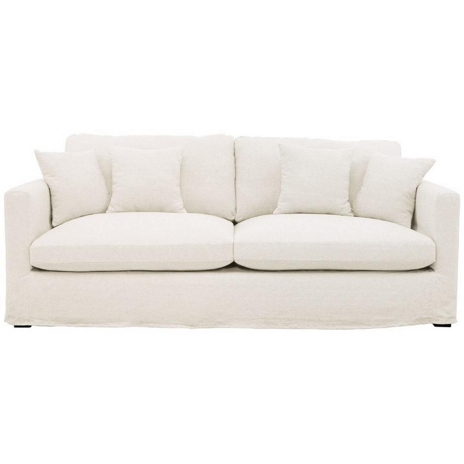 Canapé houssé Angie lin blanc 215