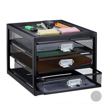 Rangement de bureau A4 avec 3 tiroirs