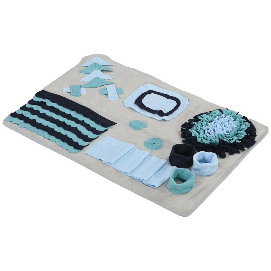 Northio  Schnüffelteppich, Schnüffelmatte für Hunde, Intelligenzspielzeug, Trainingsmatte für langsames Füttern, Samt, Bunt 