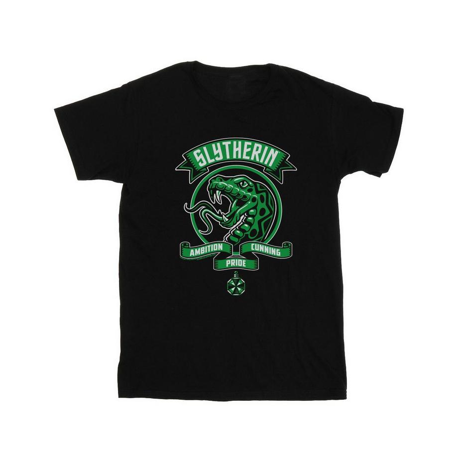 Harry Potter Slytherin T-Shirt Stampata Vestibilità Morbida  
