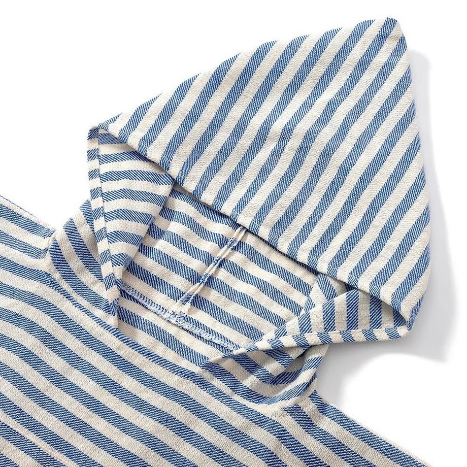 Misiu  Kinder-Poncho gestreift mit Zotteln 