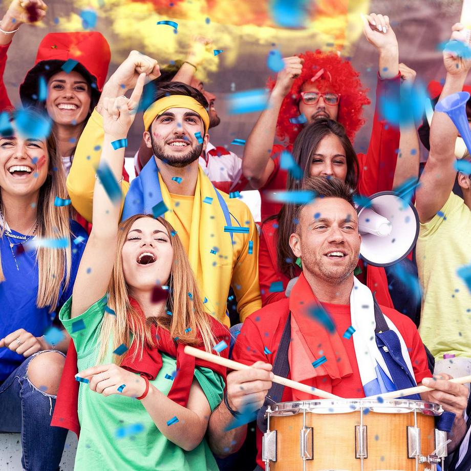 B2X  Cannone per coriandoli blu e argento 