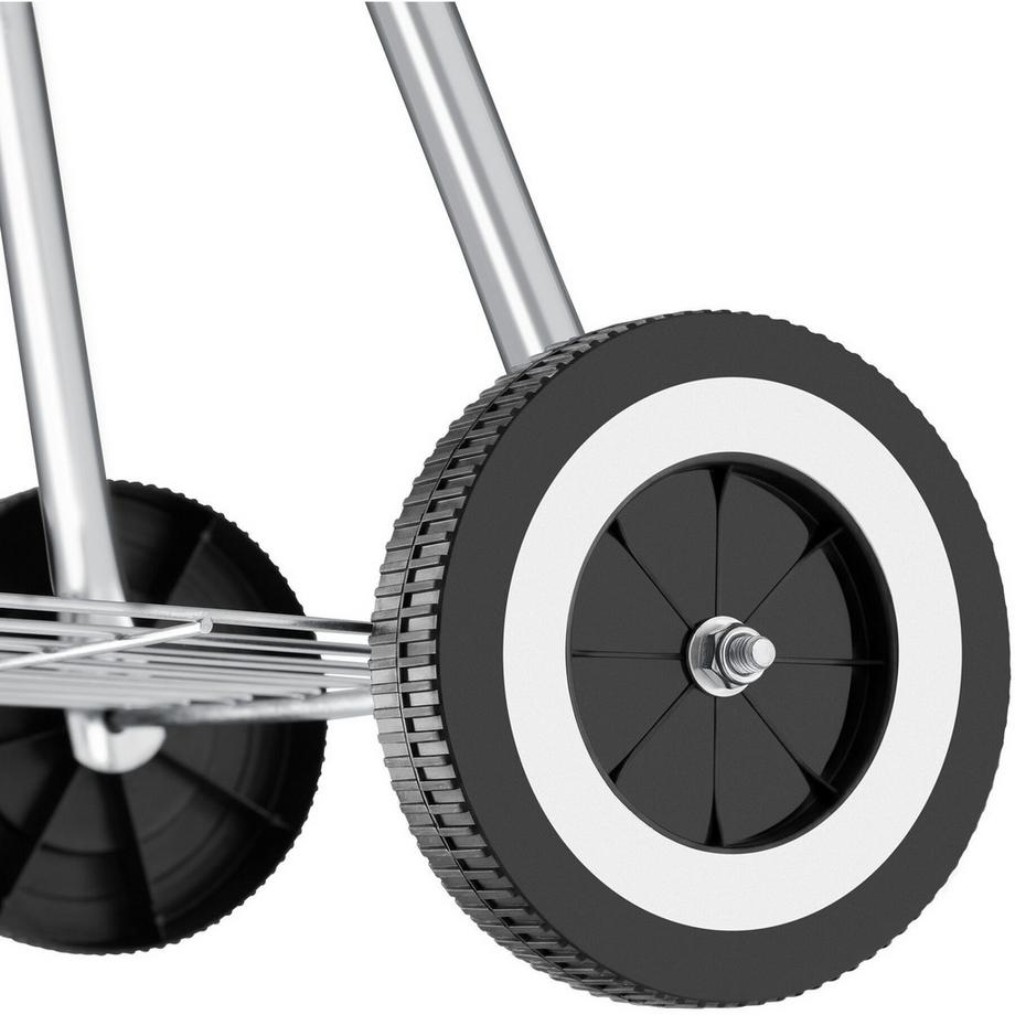 Tectake Barbecue a sfera con 2 ruote Ø 41,5 cm, vaschetta raccogli cenere rimovibile  