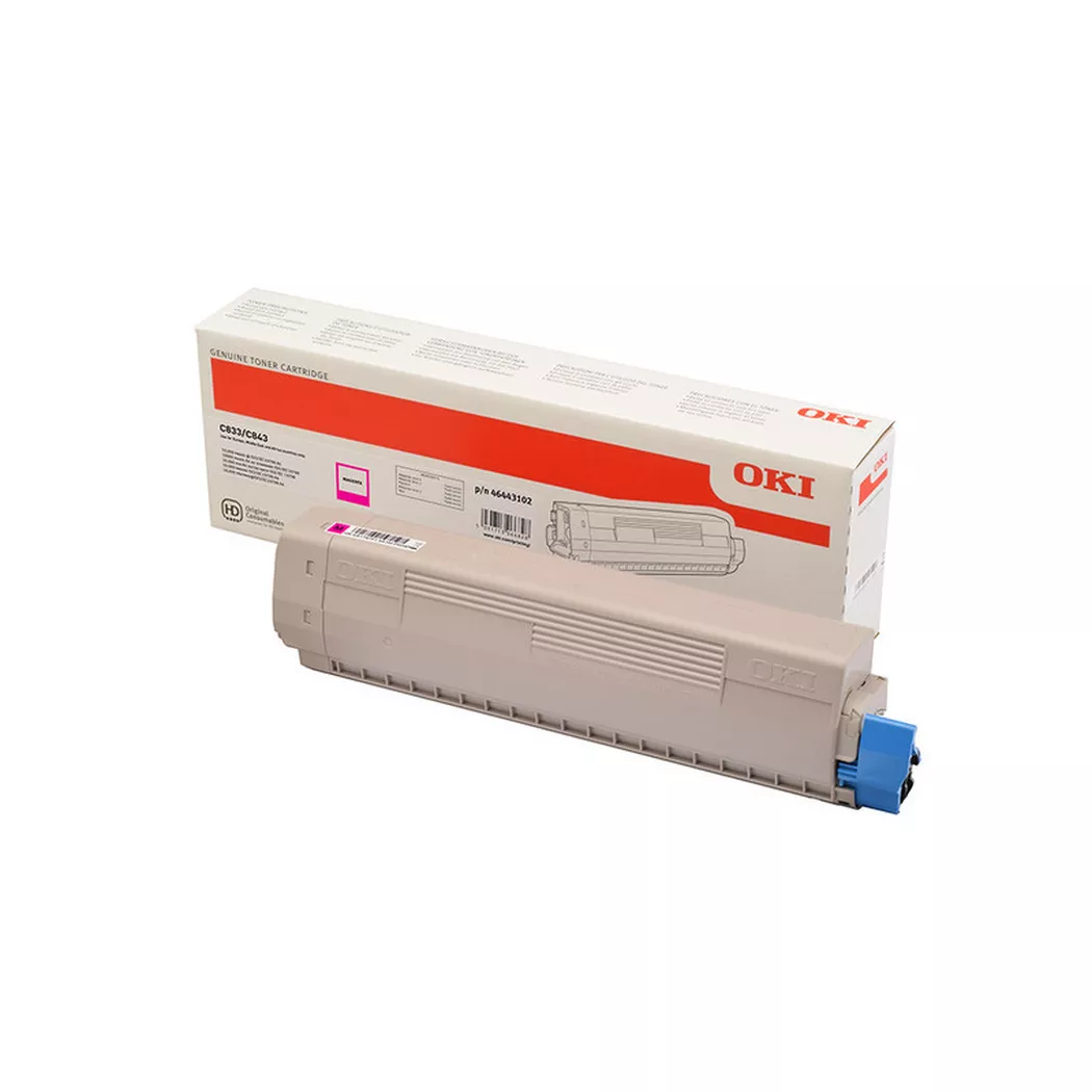 OKI – Toner HY magenta 46443102 C833/C843 10’000 Seiten, Grau, One Size