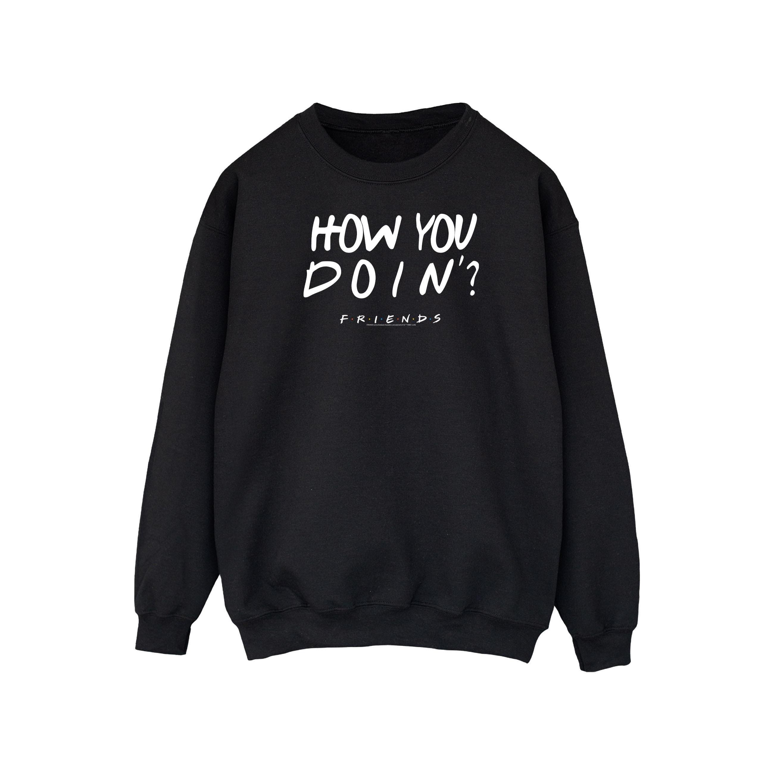 Image of How You Doin? Boyfriend Fit Sweatshirt Herren Schwarz M