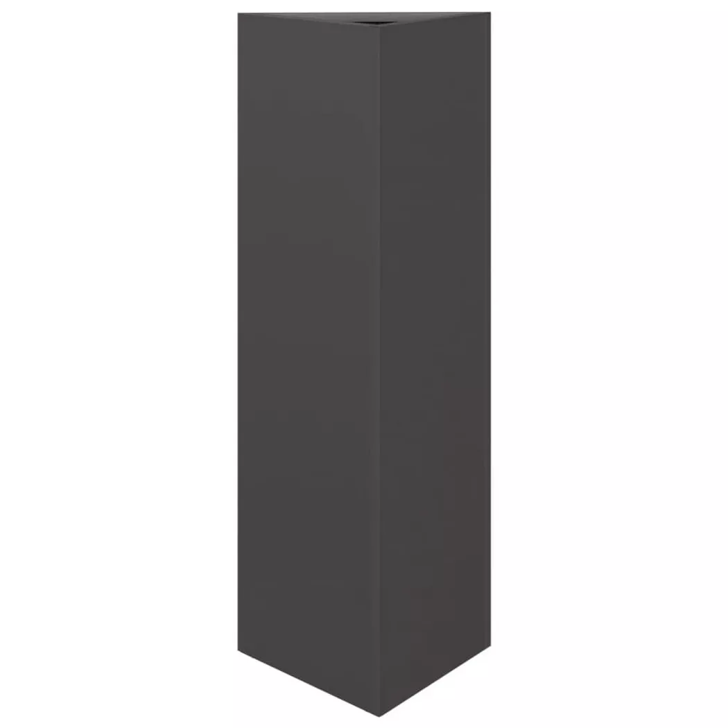 Vidaxl - Jardinière noir triangulaire 30x26x75 cm acier