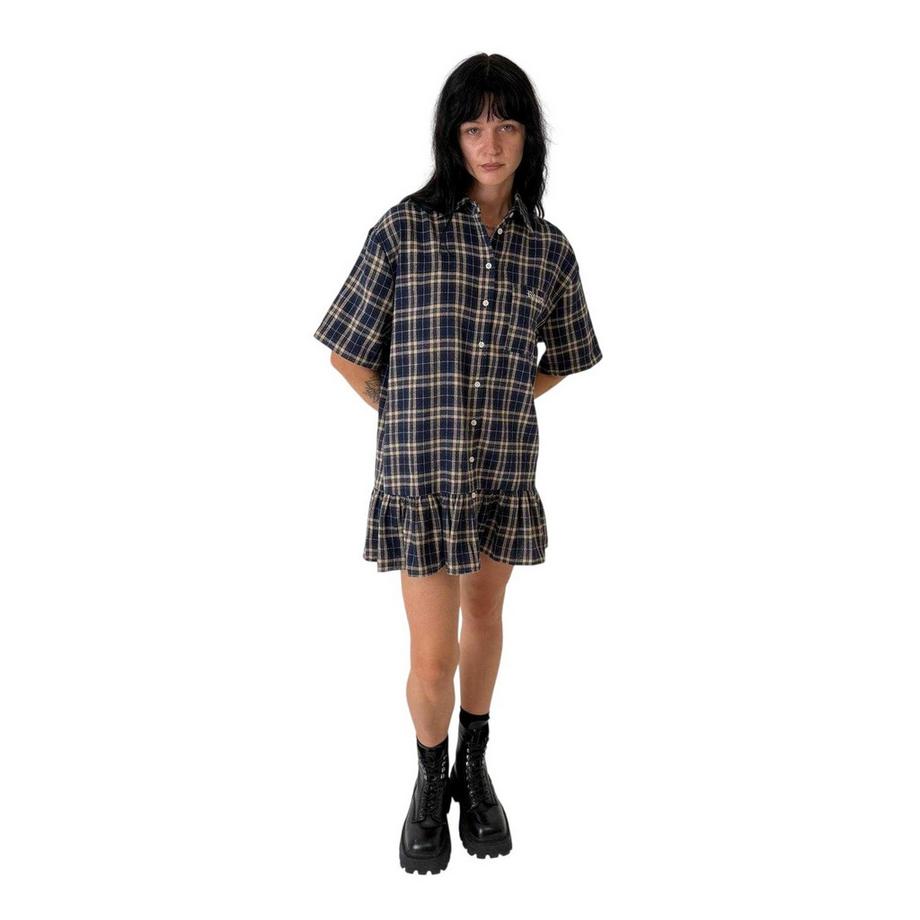 Robe Chemise motif/style À Carreaux