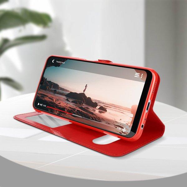 Avizar  Doppelfenster Cover Samsung A22 5G Rot 