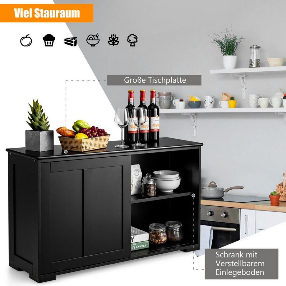 Northix Buffet de cuisine avec portes coulissantes  
