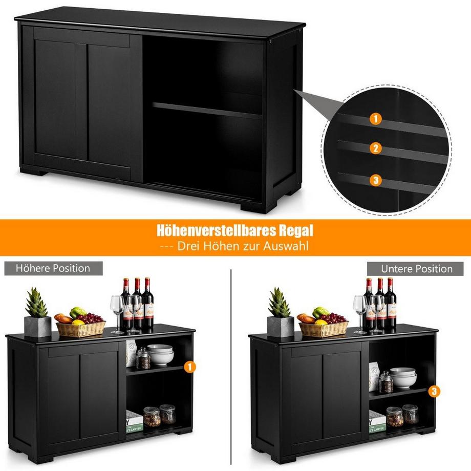 Northix Buffet de cuisine avec portes coulissantes  