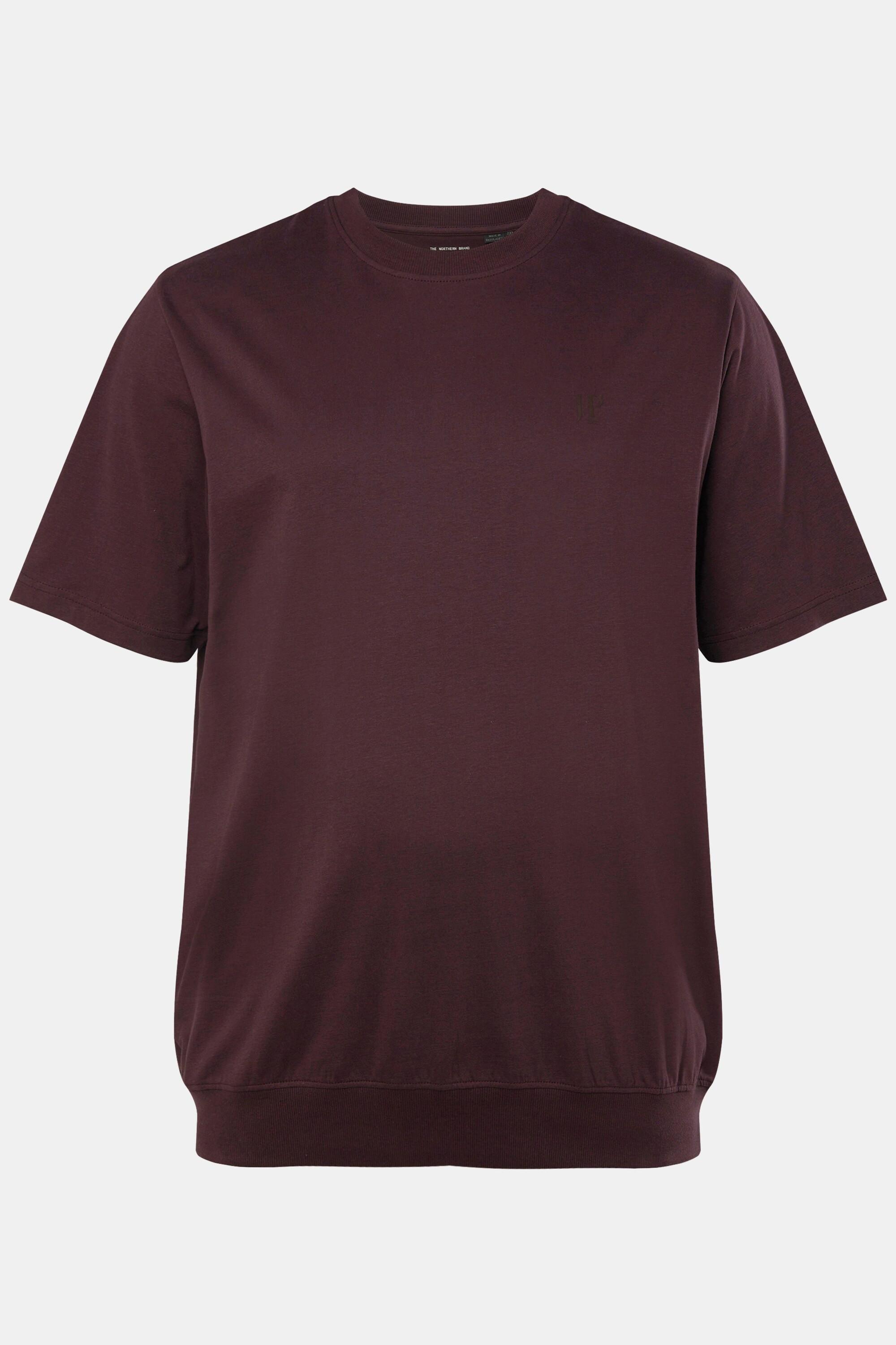 JP1880  T-shirt Basic ventre confort à manches courtes  aubergine 